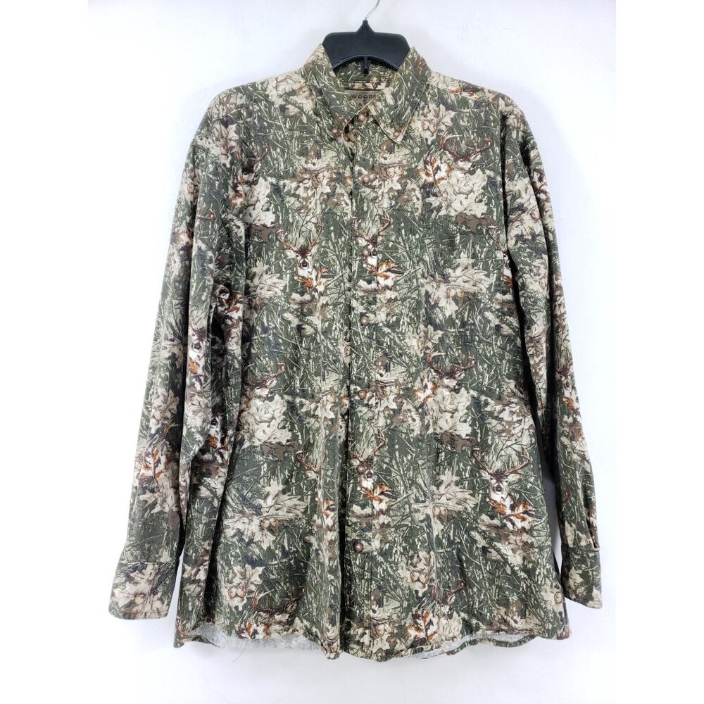 Woods & Water Hunting Shirt Men's Size Large Camouflage